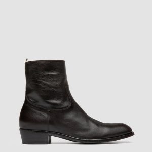 MONEGAL 002 - Brown Leather Zip boots