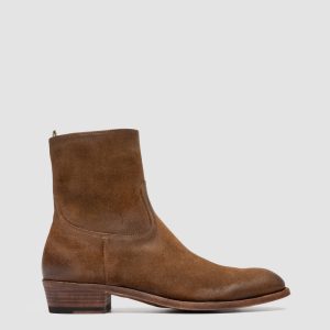 MONEGAL 002 - Brown Suede Zip boots