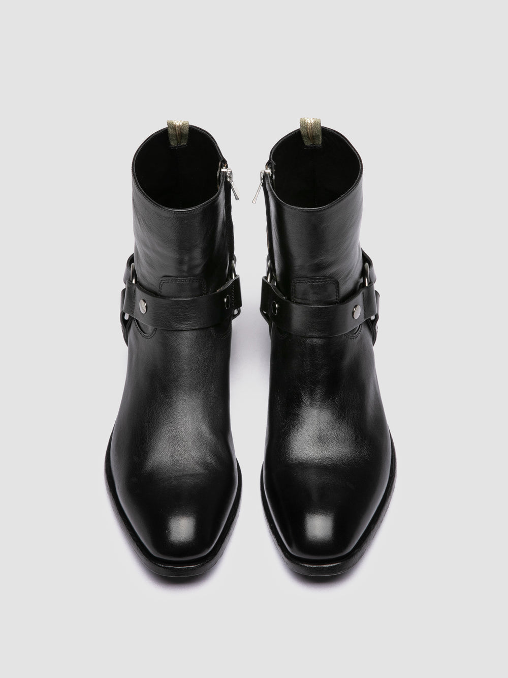MONEGAL 004 - Black Leather Zipped Boots - Image 2