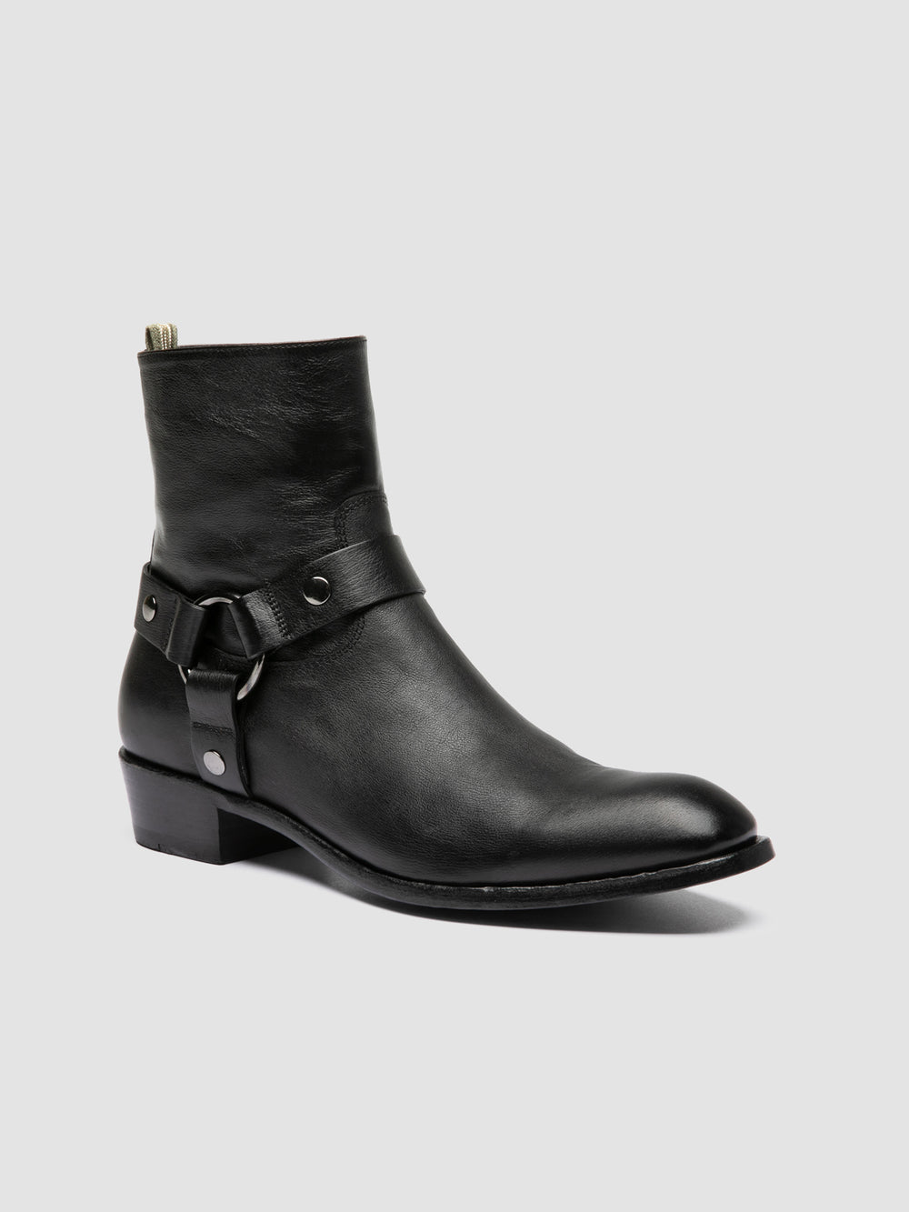 MONEGAL 004 - Black Leather Zipped Boots - Image 3