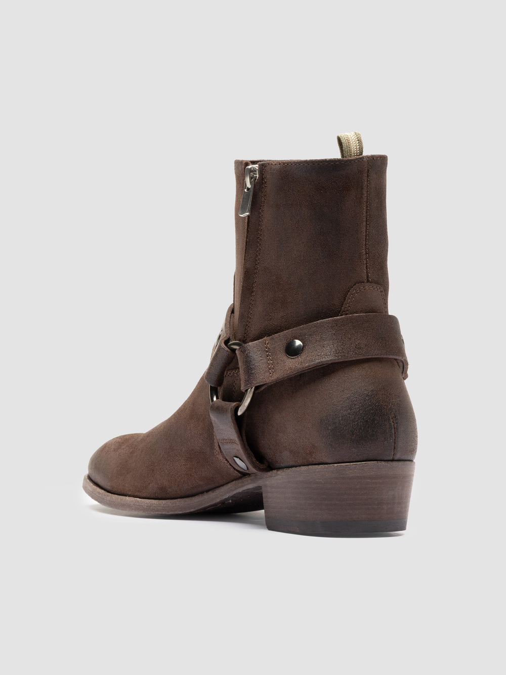 MONEGAL 004 - Brown Suede Zipped Boots - Image 4