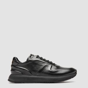 PERSPECTIVE 001 - Black Leather Sneakers