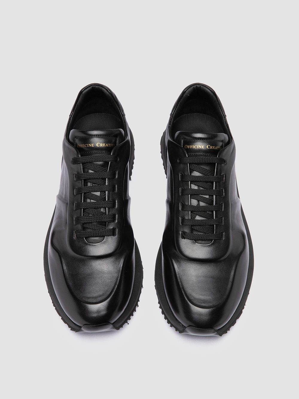 PERSPECTIVE 001 - Black Leather Sneakers - Image 2