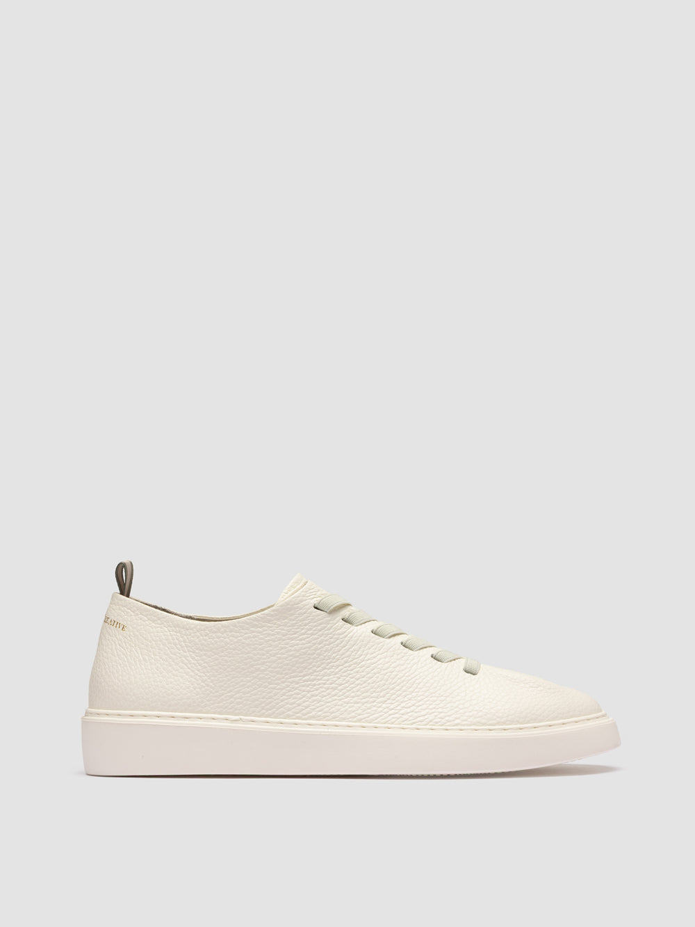 PLUMA 001 - White Leather Low Top Sneakers