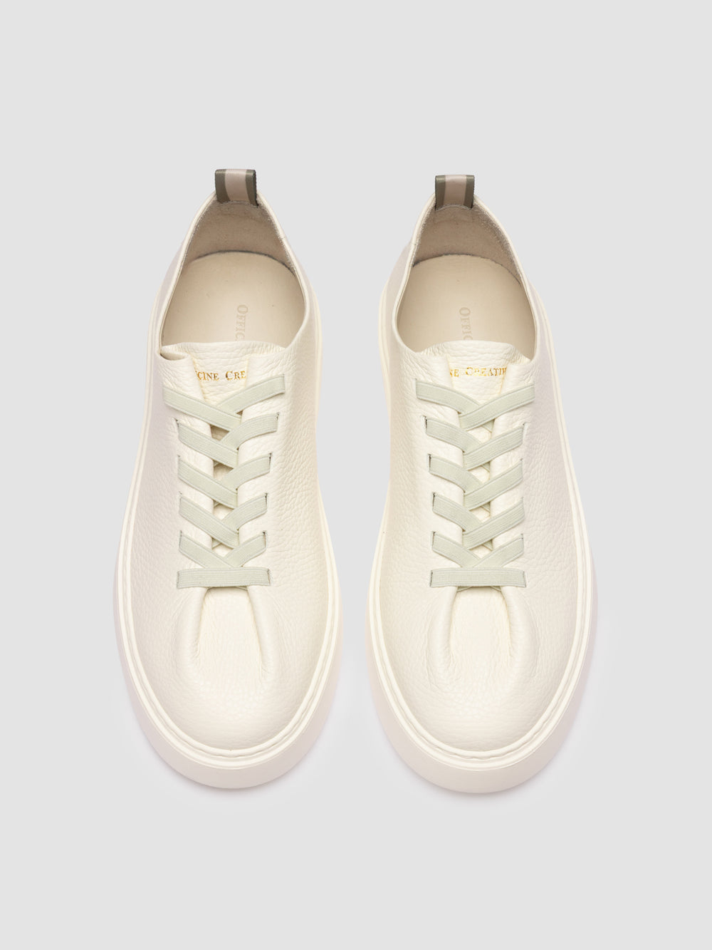 PLUMA 001 - White Leather Low Top Sneakers - Image 2