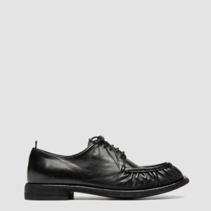 RUGGED 018 - Black Leather Derby Shoes