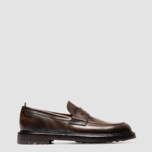 SAX FLEXI 001 - Brown Leather Penny Loafers