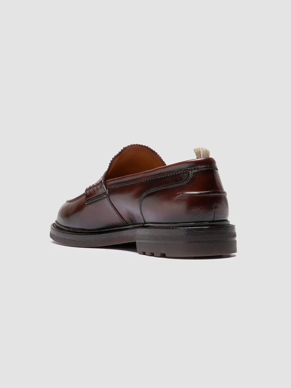 SAX FLEXI 001 - Burgundy Leather Penny Loafers - Image 4