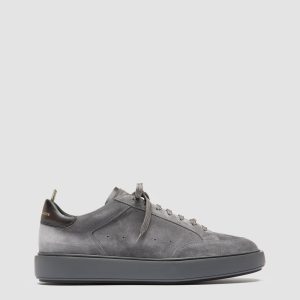 SEQUEL 001 - Grey Suede and Leather Sneakers