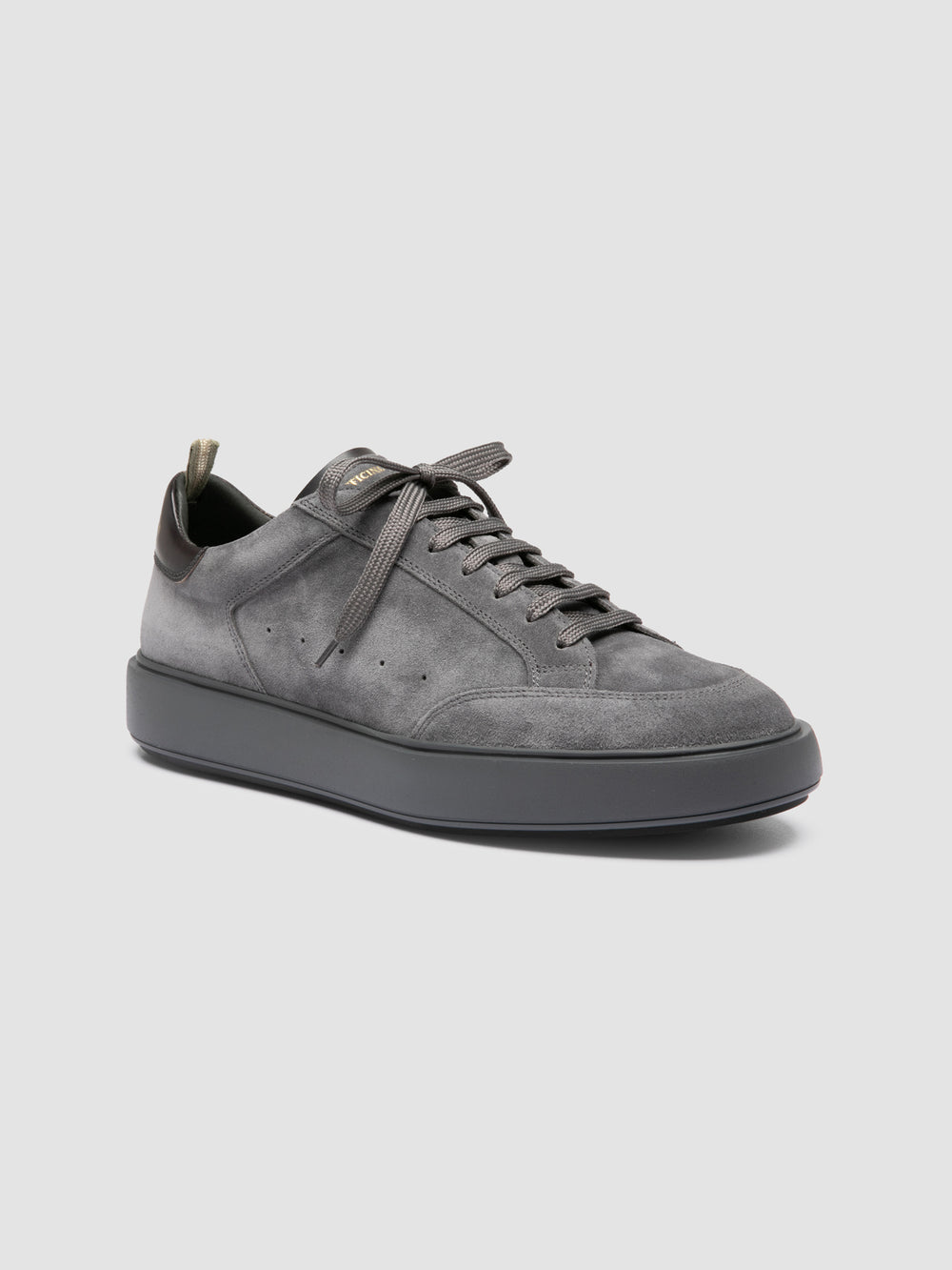 SEQUEL 001 - Grey Suede and Leather Sneakers - Image 3