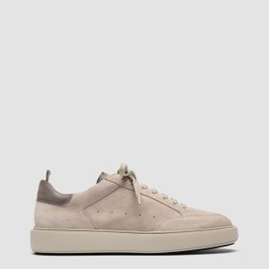 SEQUEL 001 - Ivory Suede and Leather Sneakers