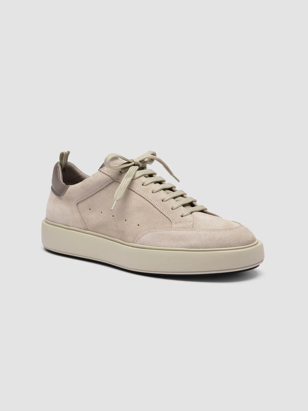 SEQUEL 001 - Ivory Suede and Leather Sneakers - Image 3