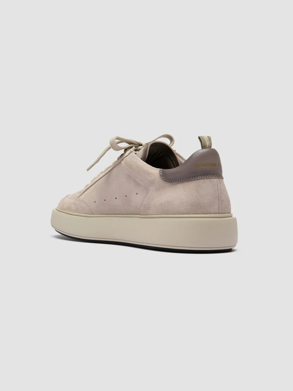 SEQUEL 001 - Ivory Suede and Leather Sneakers - Image 4