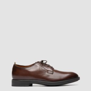 SILENT 001 - Brown Leather Derby Shoes