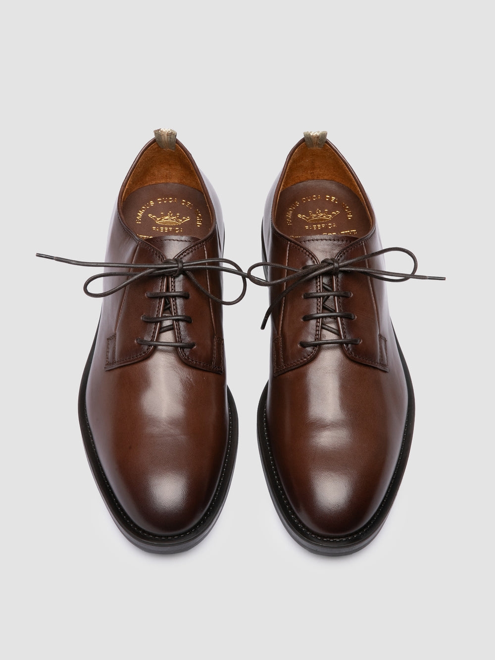 SILENT 001 - Brown Leather Derby Shoes - Image 2