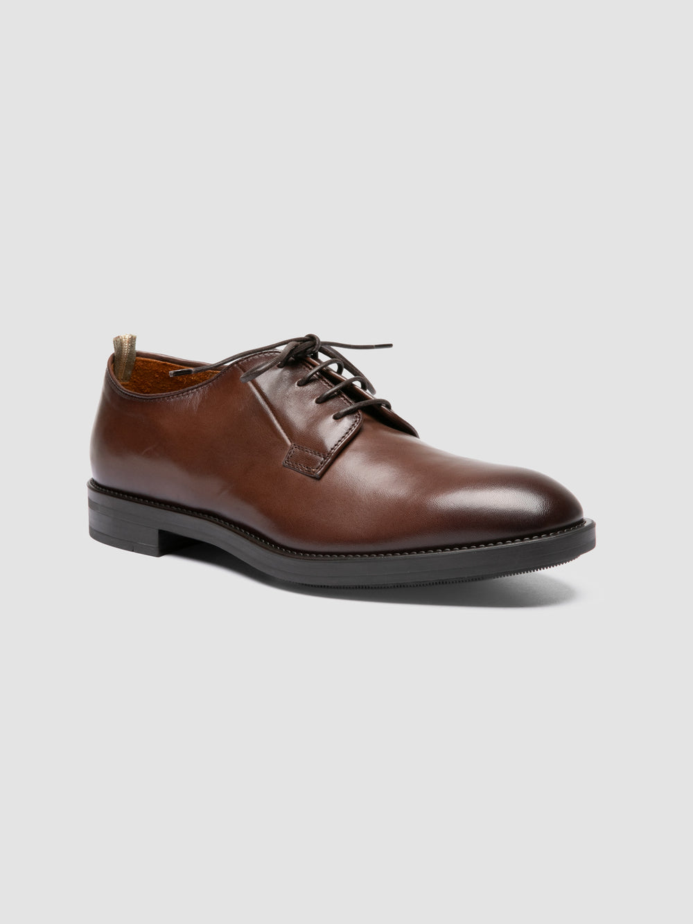 SILENT 001 - Brown Leather Derby Shoes - Image 3