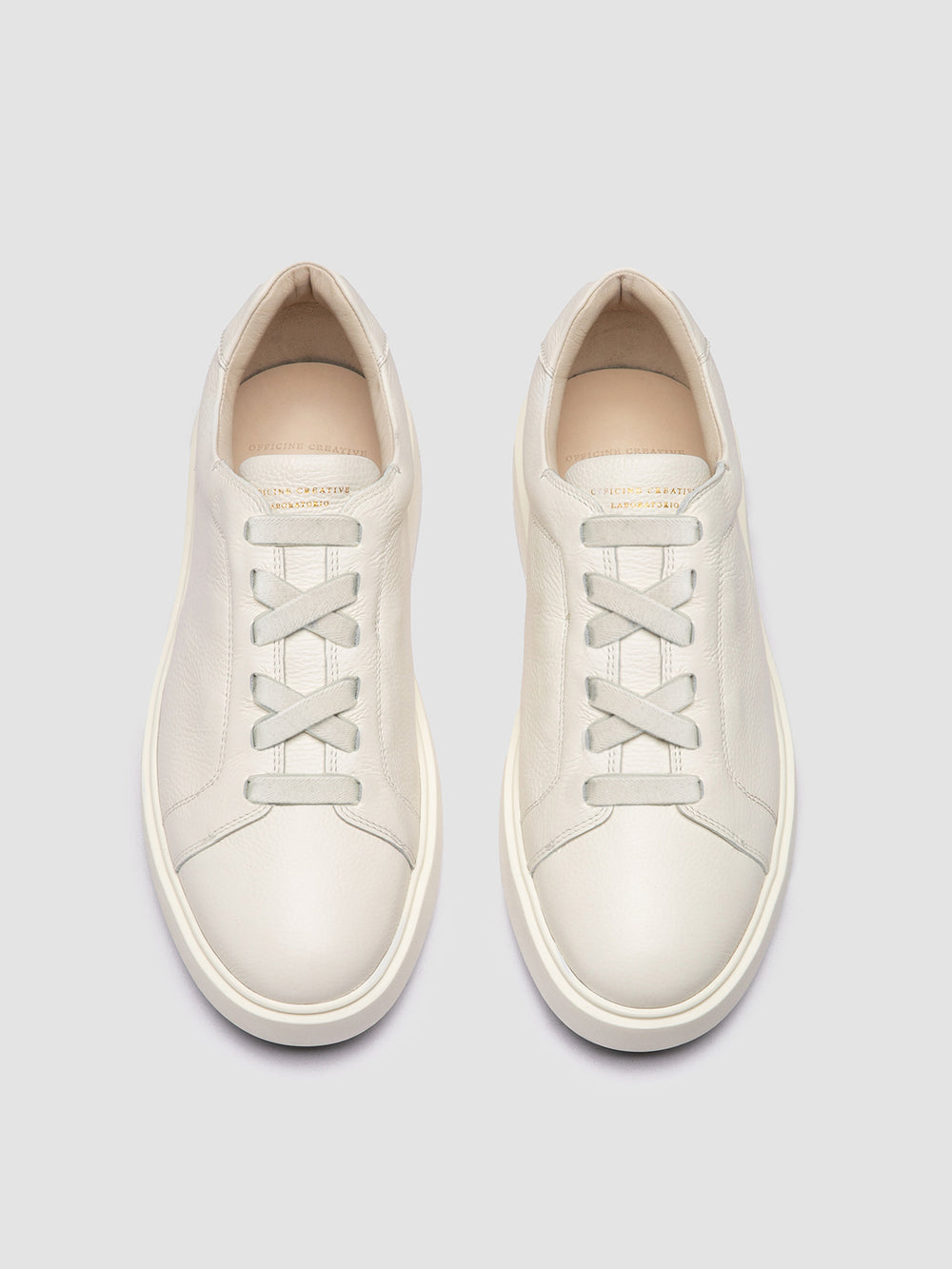 SLOUCH 001 - White Leather Low Top Sneakers - Image 2