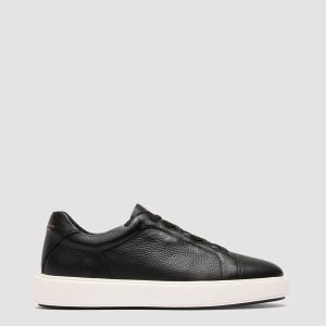 SLOUCH 001 - Black Leather Low Top Sneakers