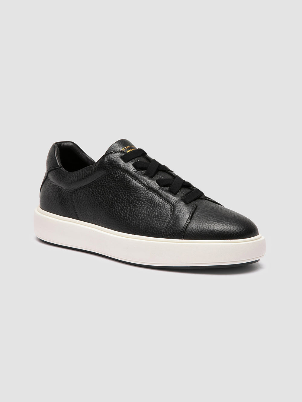 SLOUCH 001 - Black Leather Low Top Sneakers - Image 3