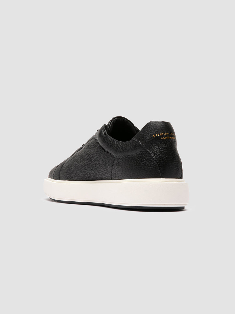 SLOUCH 001 - Black Leather Low Top Sneakers - Image 4