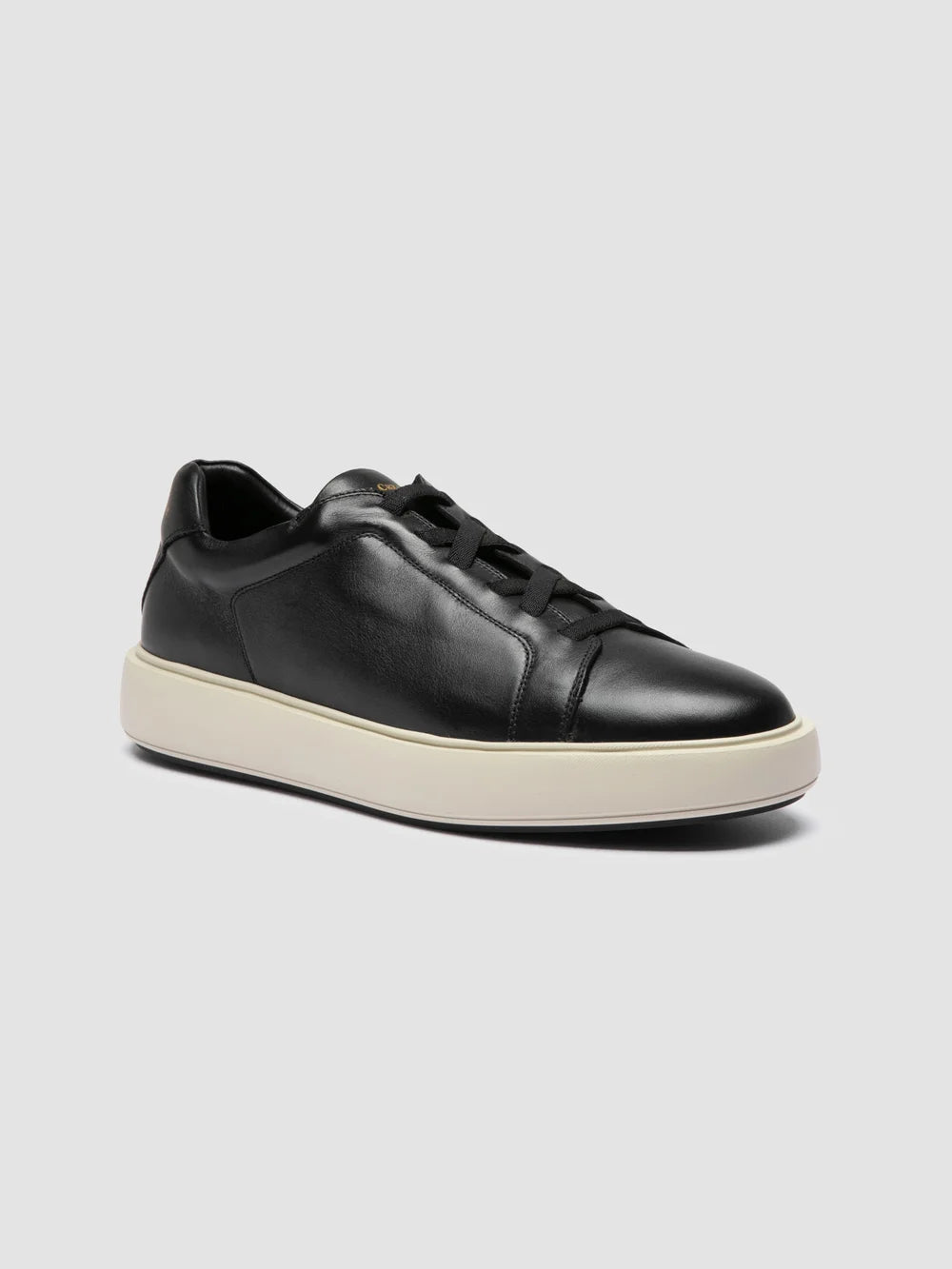 SLOUCH 001 - Black Leather Low Top Sneakers - Image 3