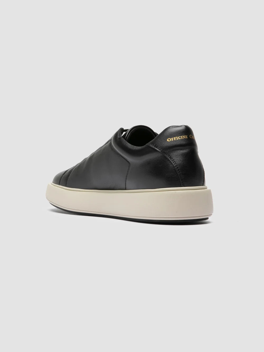 SLOUCH 001 - Black Leather Low Top Sneakers - Image 4