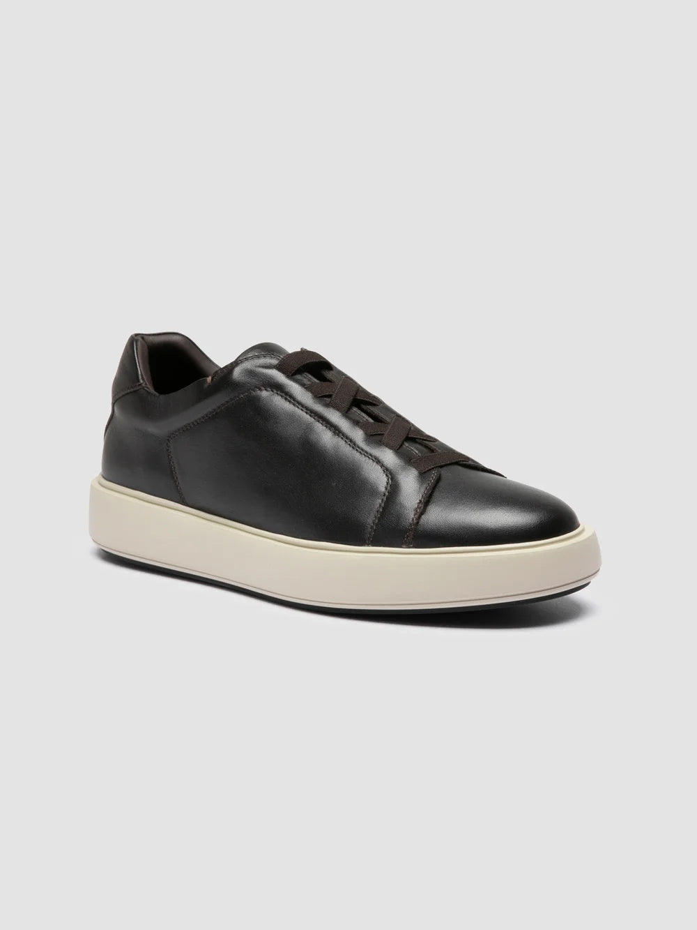 SLOUCH 001 - Brown Leather Low Top Sneakers - Image 3