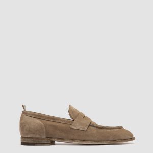 SOLITUDE 001 - Taupe Suede Penny Loafers