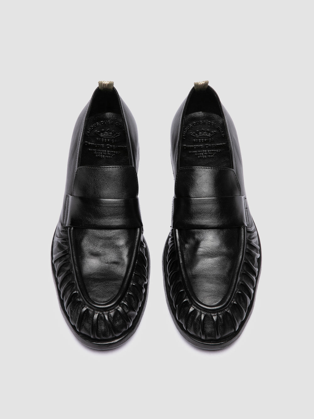 SOUND 008_W - Black Leather Penny Loafers - Image 2