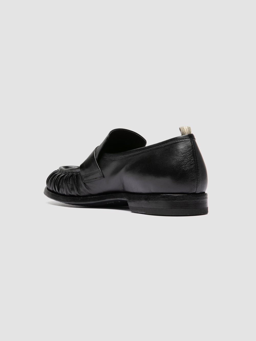 SOUND 008_W - Black Leather Penny Loafers - Image 4