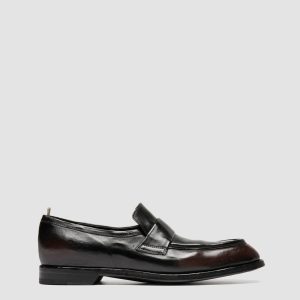SOUND 010_W - Brown Leather Penny Loafers