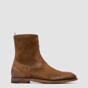 SOUND 015_W - Brown Suede Zip Boots