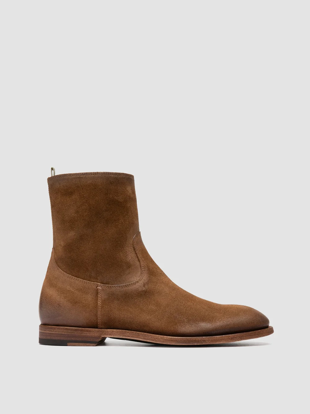 SOUND 015_W - Brown Suede Zip Boots