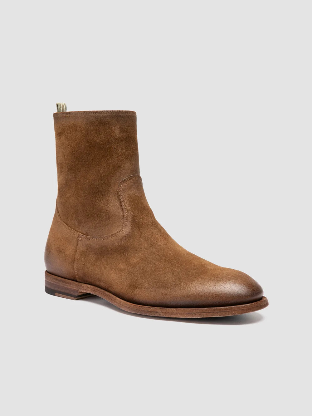 SOUND 015_W - Brown Suede Zip Boots - Image 3