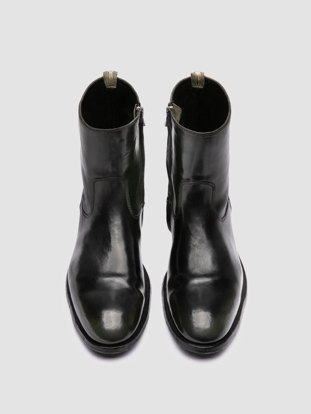 SOUND 015_W - Black Leather Zipped Boots - Image 2