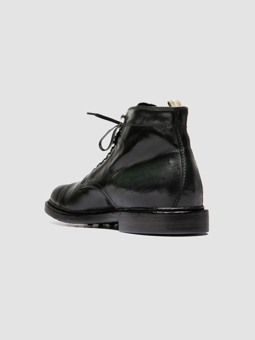 STANFORD 011 - Black Leather Lace Up Boots - Image 4