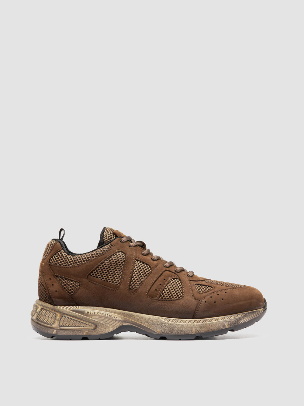 SUPURBIA 001 - Brown Leather Low Top Sneakers