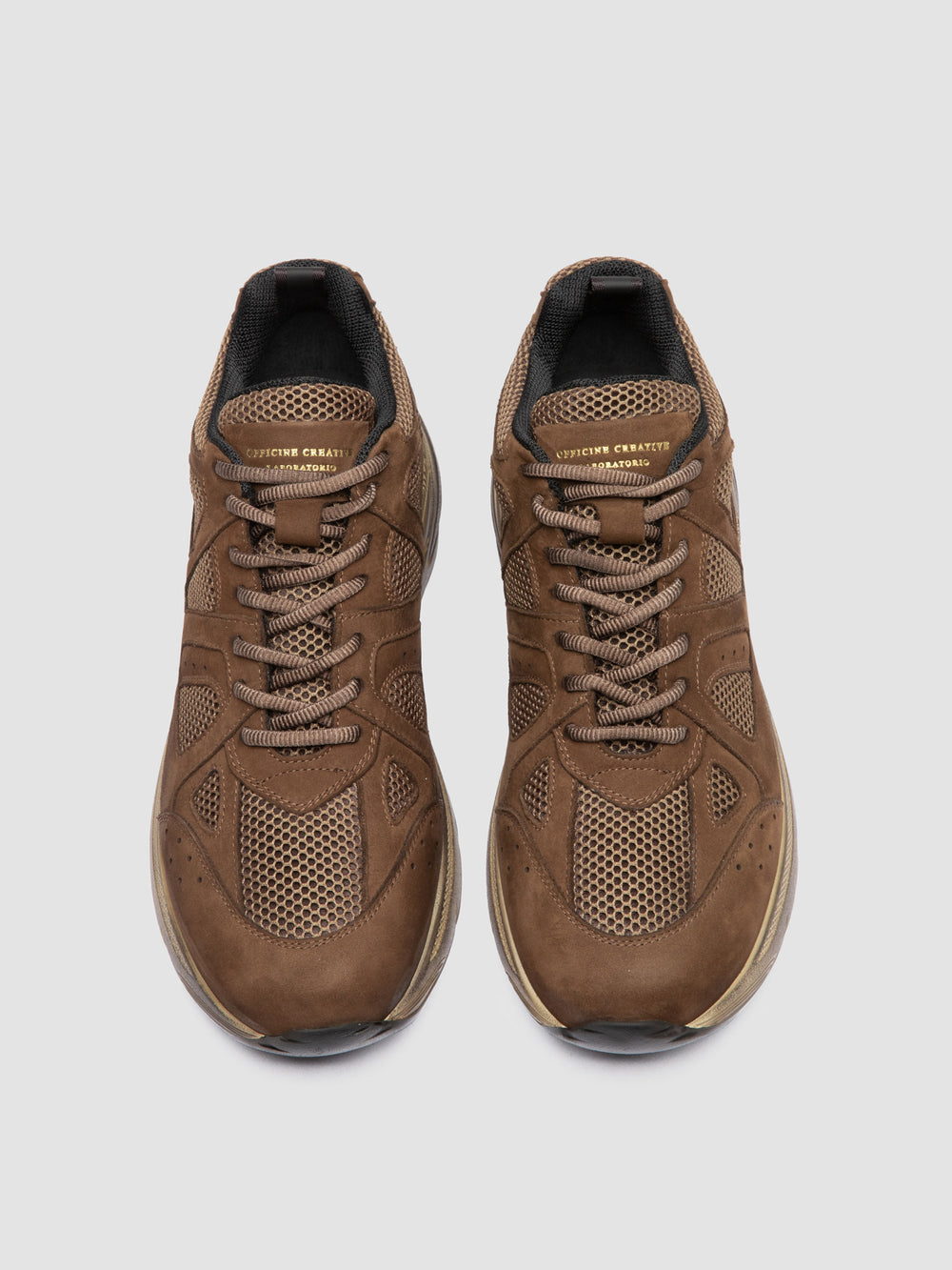 SUPURBIA 001 - Brown Leather Low Top Sneakers - Image 2