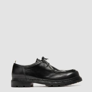 VOLCOV FLEXI 001 - Black Leather Derby Shoes