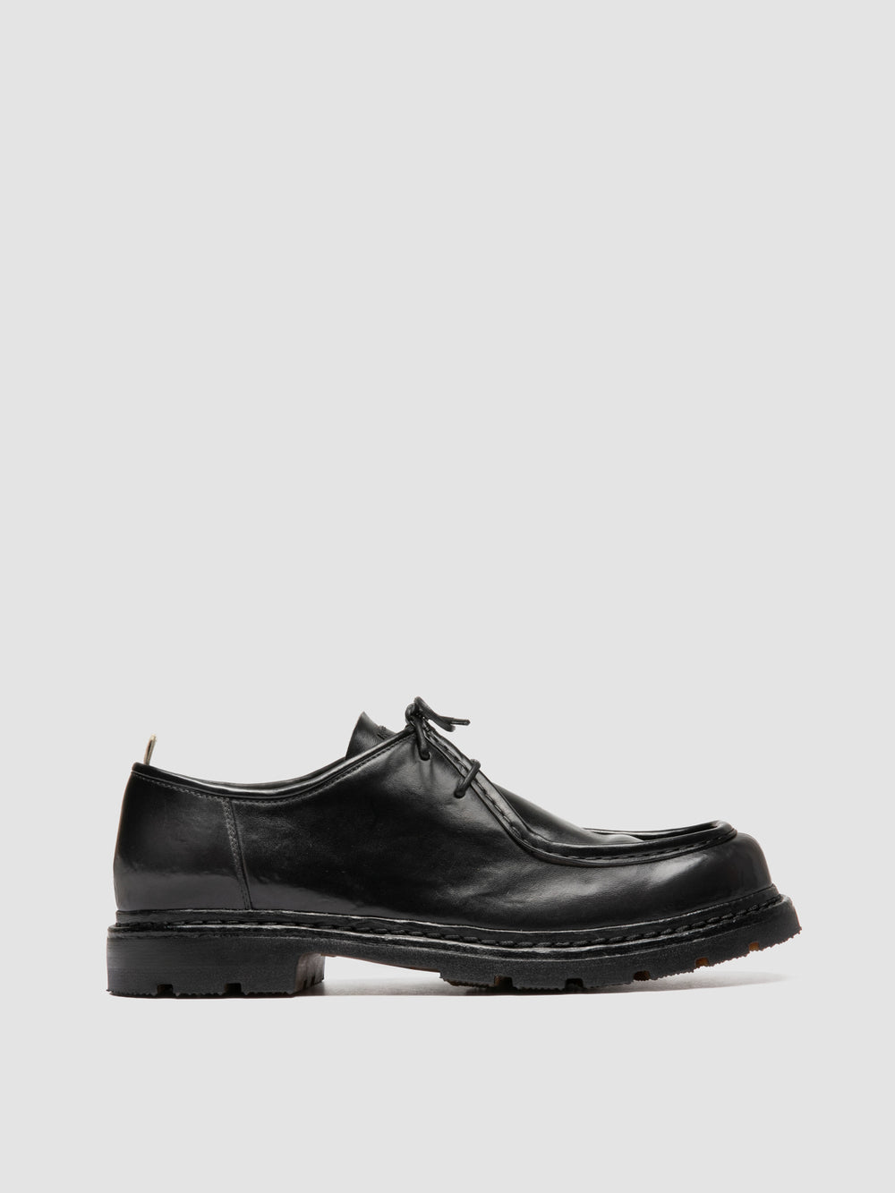 VOLCOV FLEXI 001 - Black Leather Derby Shoes
