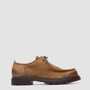 VOLCOV FLEXI 001 - Brown Suede Derby Shoes