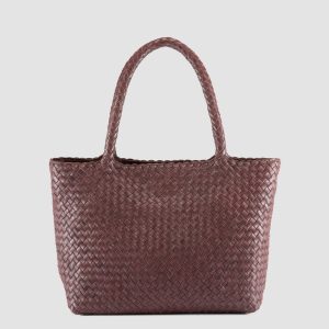 RAQUEL 001 - Burgundy Leather Shoulder Bag