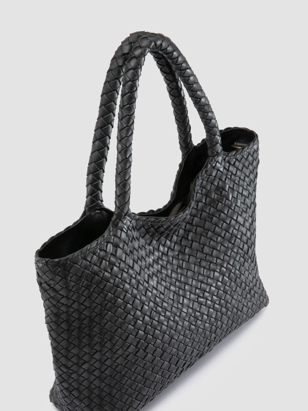 RAQUEL 001 - Black Leather Shoulder Bag - Image 3