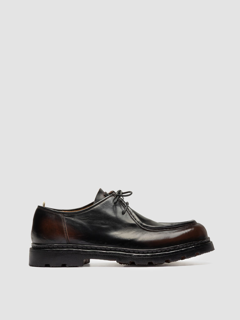 VOLCOV FLEXI 001 - Brown Leather Derby Shoes