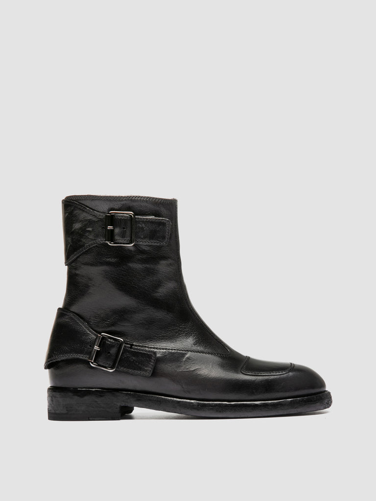 EPHYMERAL 003 - Black Leather Zipped Boots