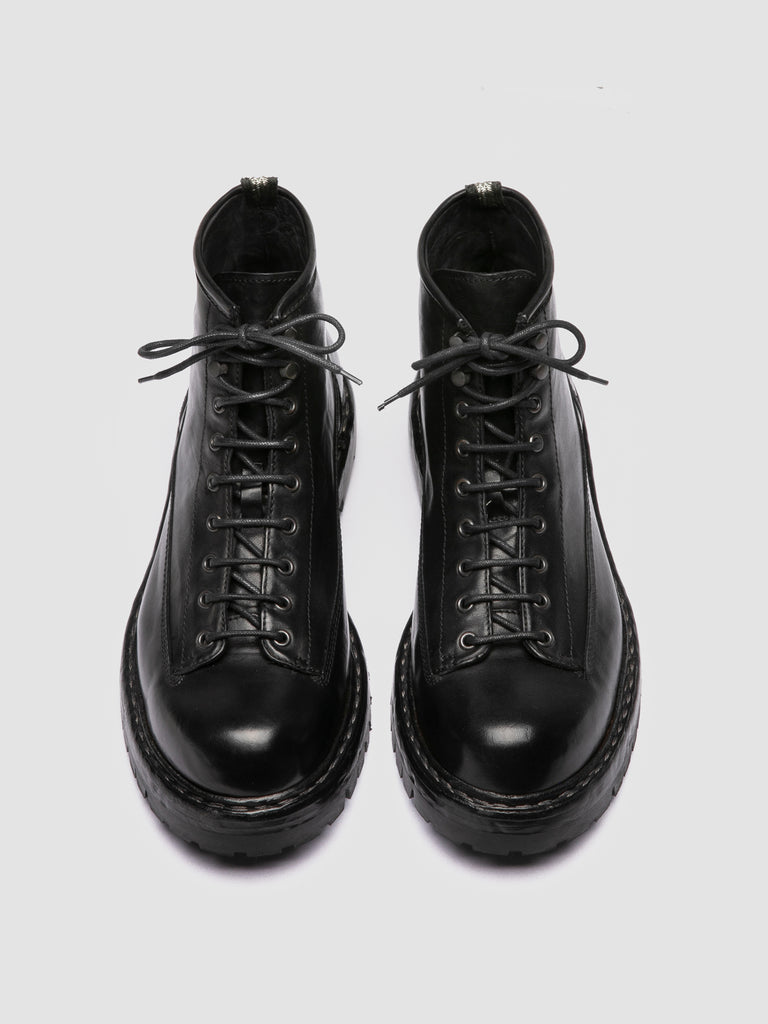BULLA DD LUG 115 - Black Leather Lace Up Boots-hover