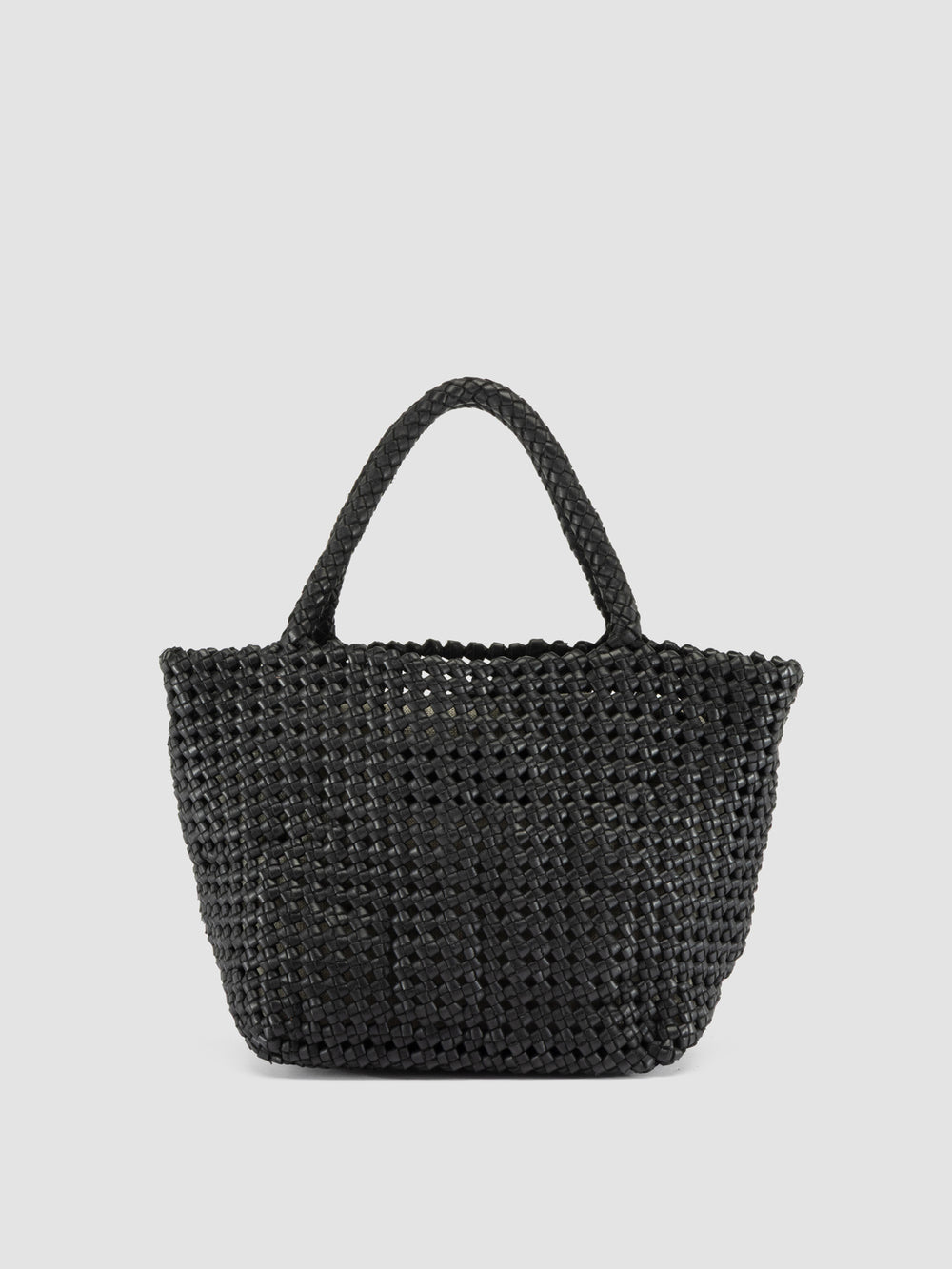 VICKY 001 - Black Leather Handle Bag - Image 4
