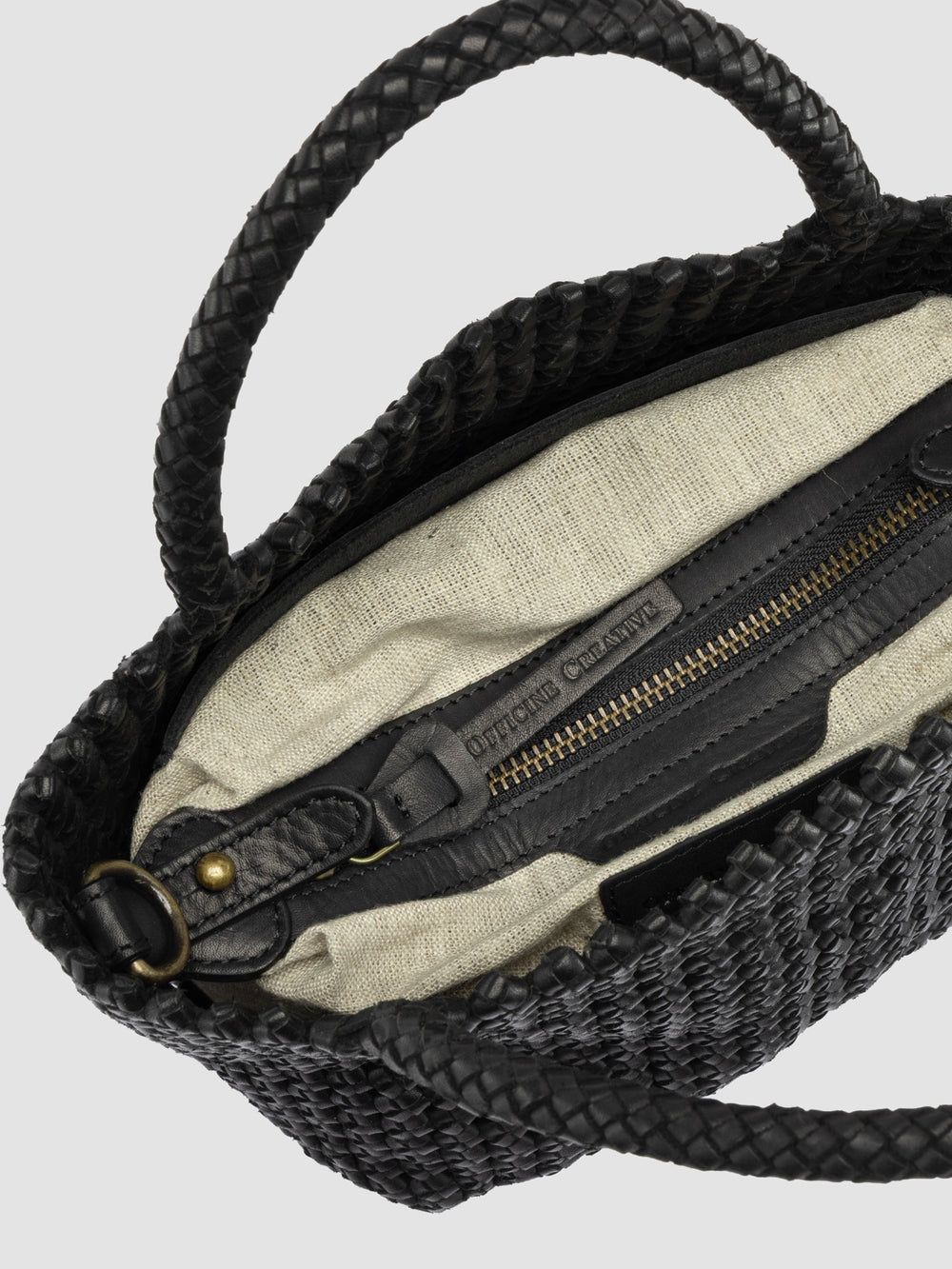 VICKY 001 - Black Leather Handle Bag - Image 8