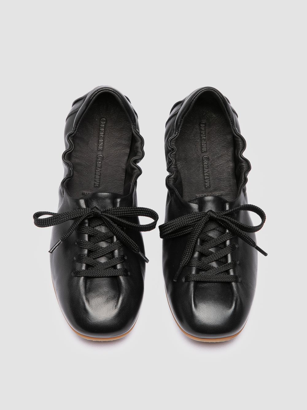 BALLET 101 - Black Leather Sneakers - Image 2