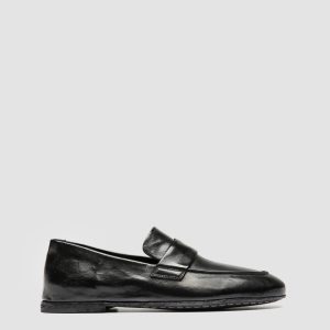 BLAIR DD 001 - Black Leather Penny Loafers